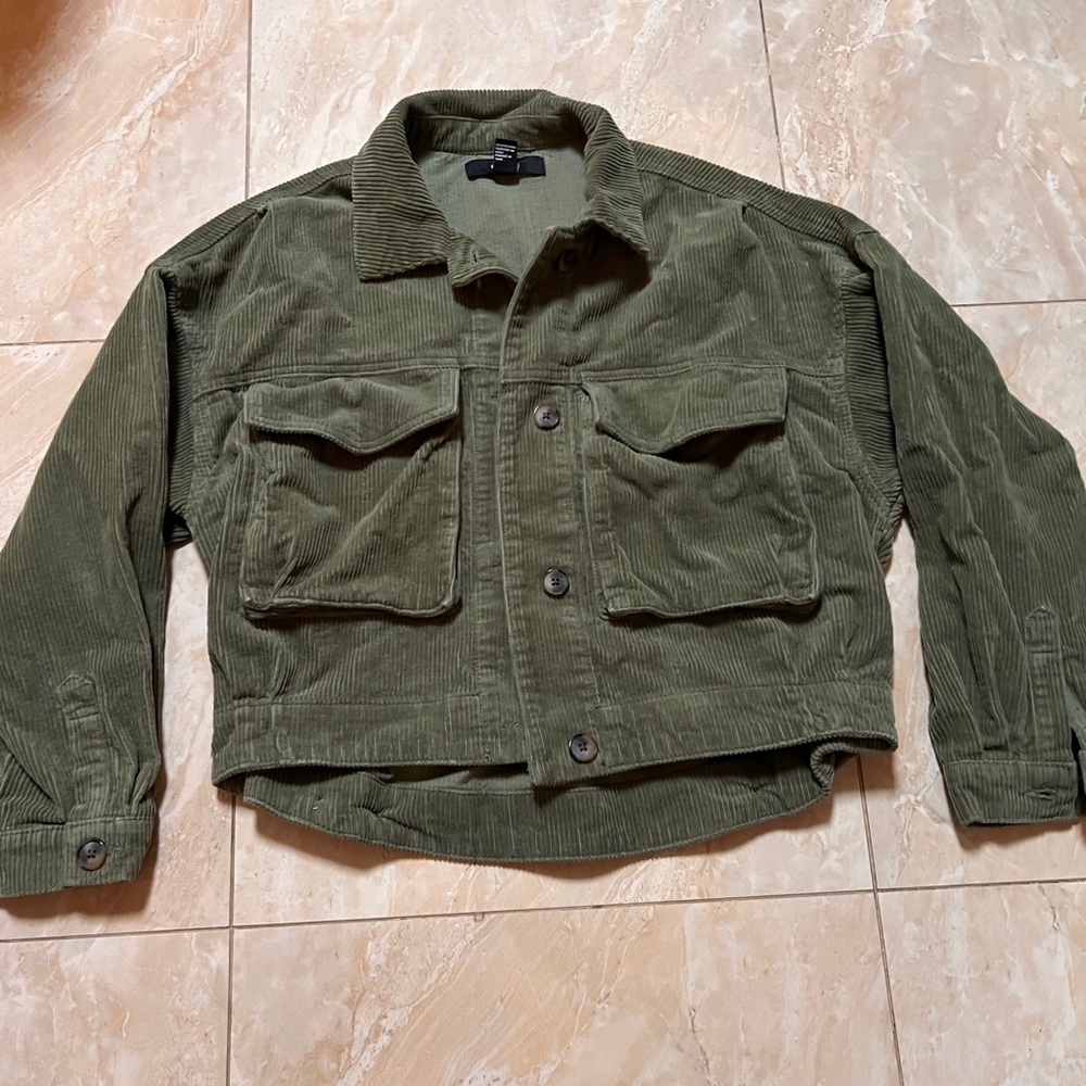 Corduroy green jacket